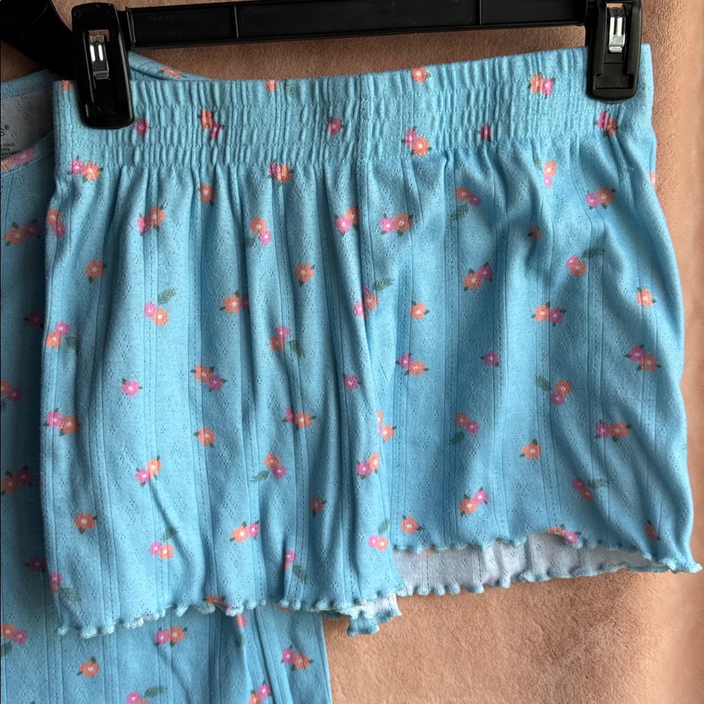 Girls Size L 10/12 Floral Pajama Set - Picture 4 of 5
